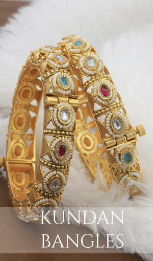 3. Kundan bangles