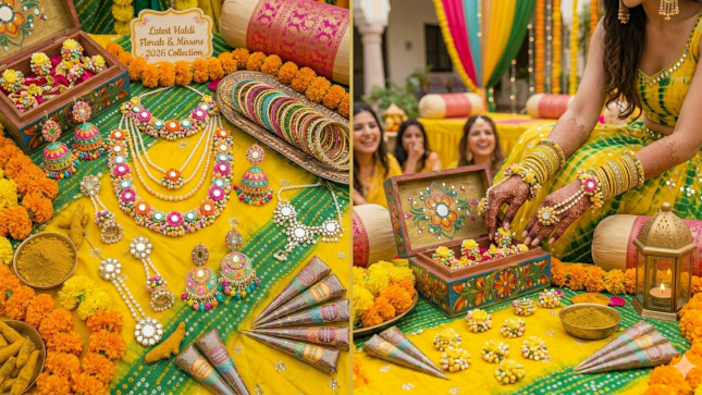 Latest Haldi Jewellery Trends 2026 &ndash; Floral & Festive Bridal Styling Ideas