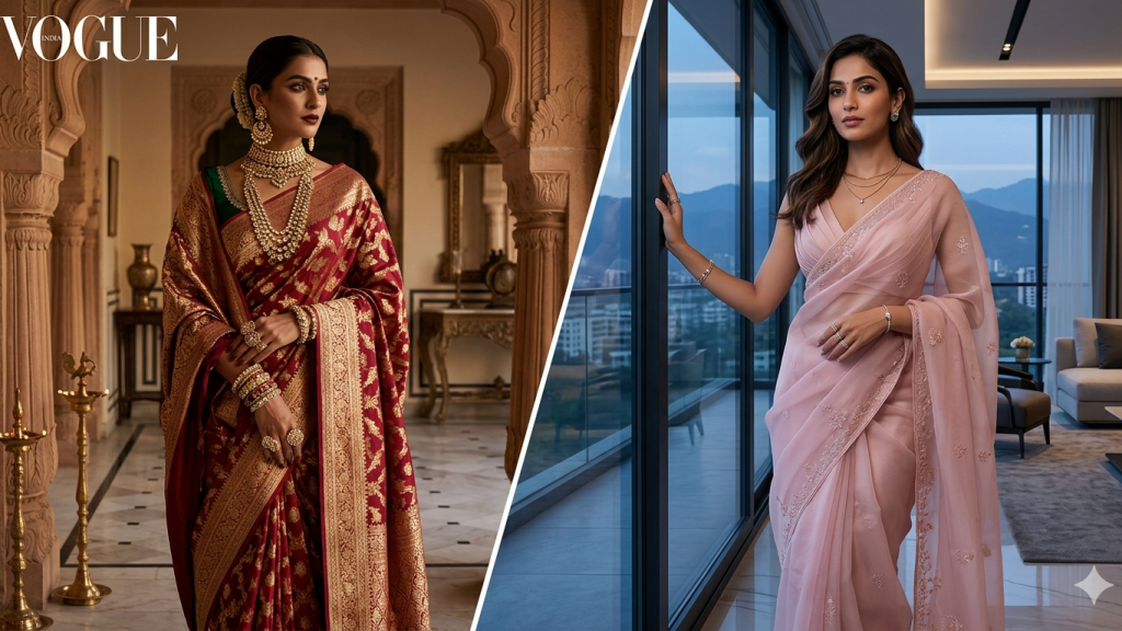 Traditional vs Modern Jewellery for Saree &ndash; Which Style is Trending in 2026?