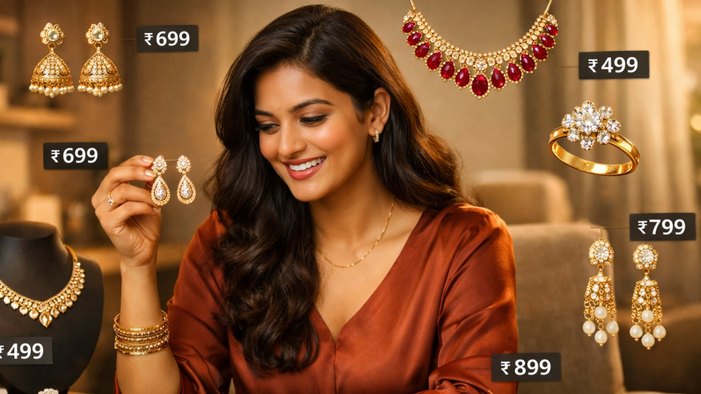 Top Earrings, Necklaces, Rings & Bangles Under ₹1000 (Complete Guide)