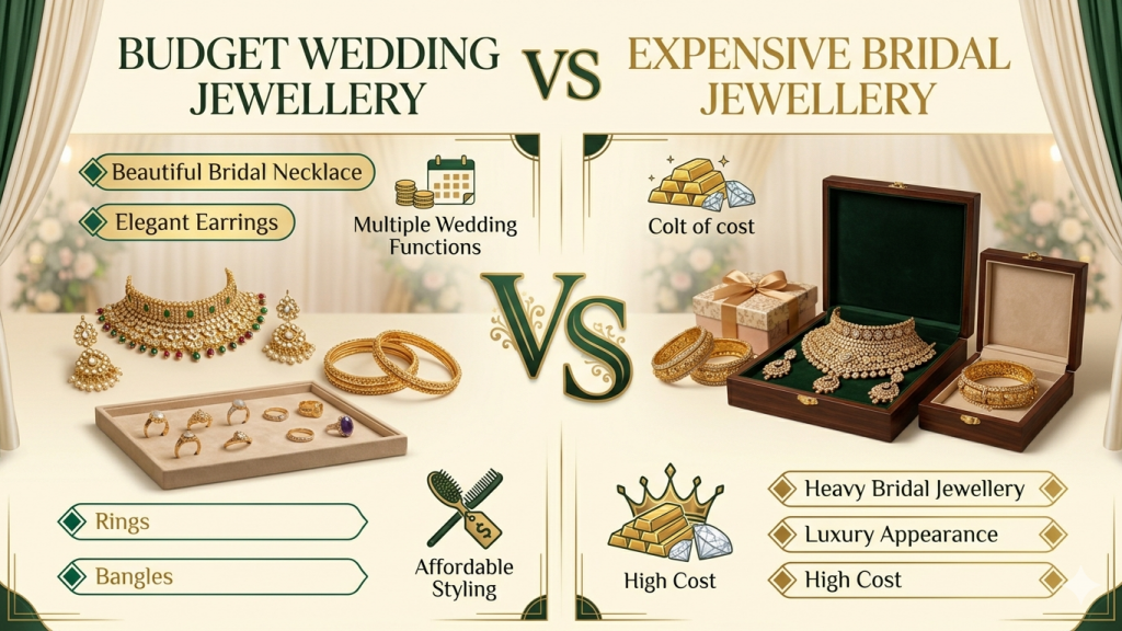 Best Jewellery for Wedding Under Budget vs Expensive Bridal Jewellery