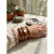 Elegant Wooden Finish 7-Piece Bangle Set with Gold Accents-134